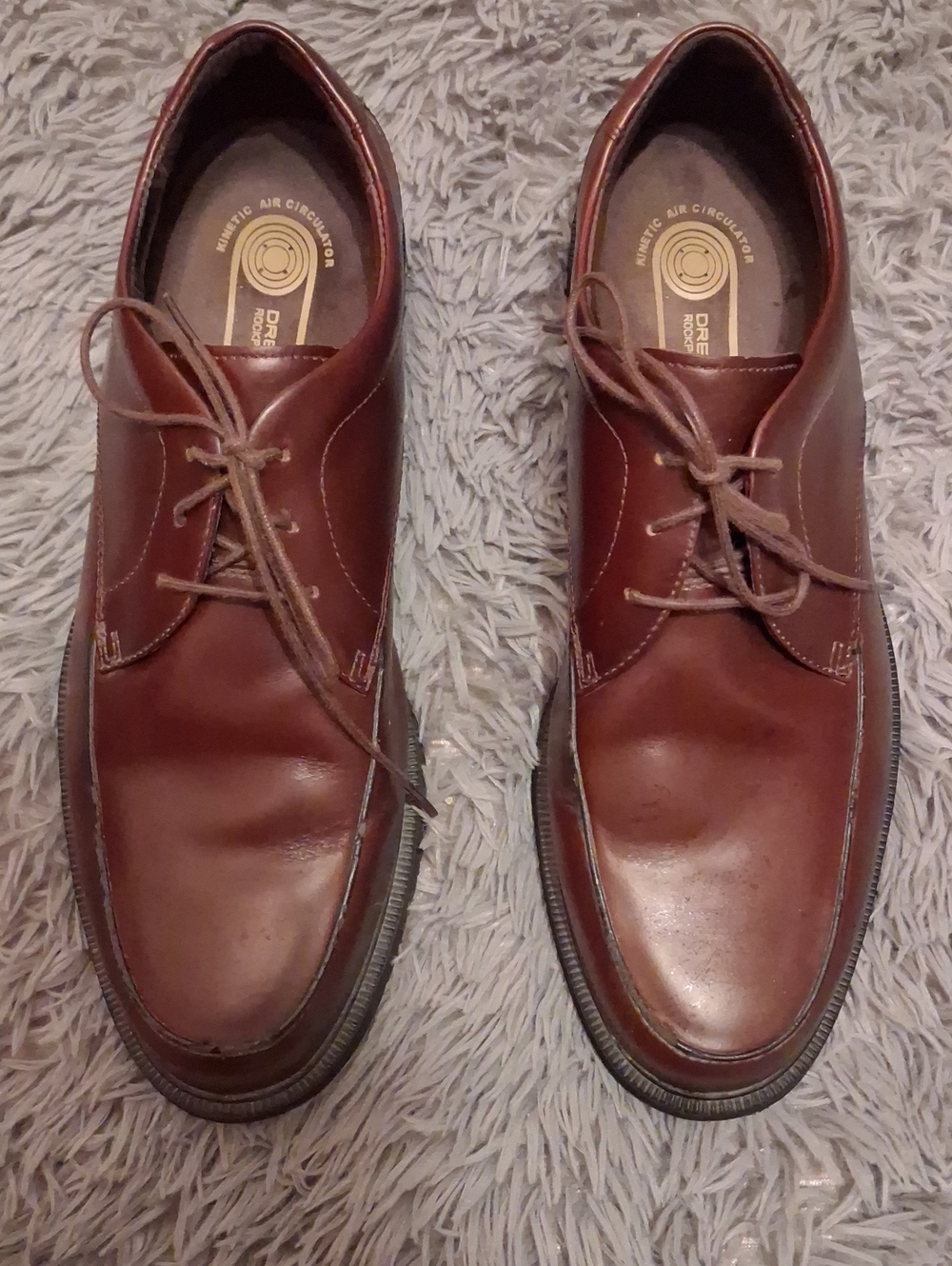Rockport  Men's Chestnut Brown Leather Derby Shoes Sz 11 M